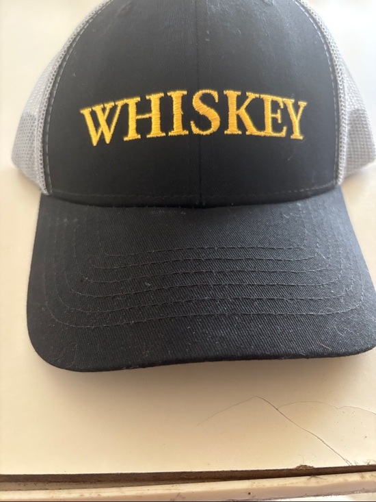 Other - WHISKEY Embroidered Black and Gray Trucker Cap
